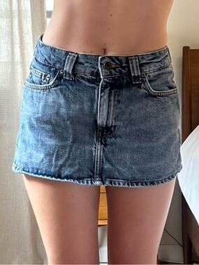 Zara Blue Denim Mini Skirt